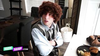Mom Swap - Gorgeous Big Titted Milfs Help Their Spoiled Stepsons To Get Along With Each Other