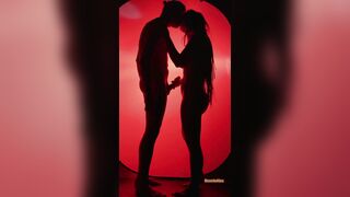 Amateur couple sensual silhouette sex