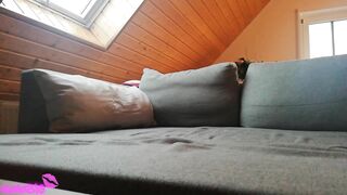 Sweet German Amateur Teen Girl Humps Pillow Until She Cums