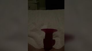 Naughty teen masturbates & squirts as she listens fucking hard next door