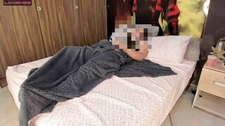 My cousin Athenea arrives from a party and I let her stay in my bed to rest but she failed me