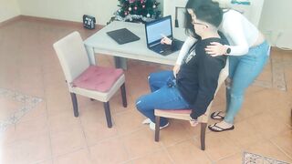Hot teacher masturbates her student in private lessons