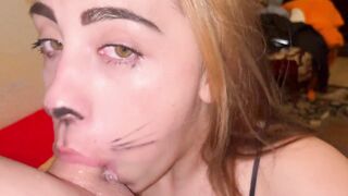 Throatfuck Sloppy Kitty halloween PT 2 Full Video on Onlyfans Raxxxbit