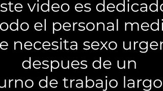Enfermera culona llega a casa y es bien recibida por su esposo