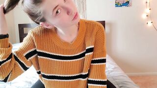 Stripping out of school cloths to masturbate