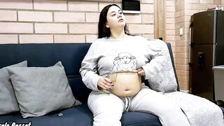 Lazy Chubby Brunette