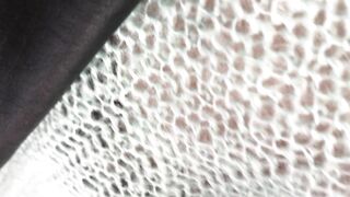 At lunchtime, the boss milks my dick. She wants me to cum in her panties. Office sex games. Amateur video.